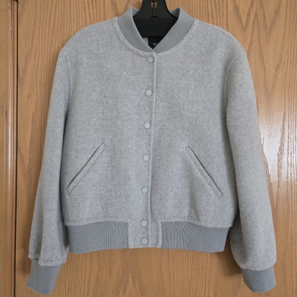 Theory Varsity Jacket in Double-Face Wool-Cashmere - Picture 1 of 6